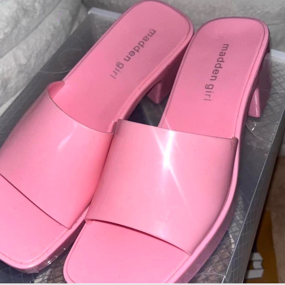 Madden Girl Jelly Block Platform Sandals